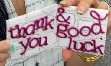 thank you and good luck