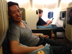 Eric on Singapore Airlines flight from New York to Singapore