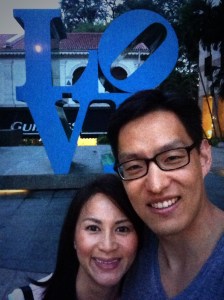 Robert Indiana's "Love" sign in Singapore