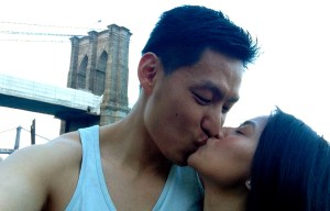 Eric kisses Mai in New York