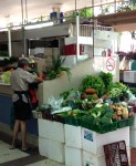 A wet market vegetable stall in Singapore