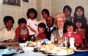 Grandma & Grandpa Peters and the Dinh family 